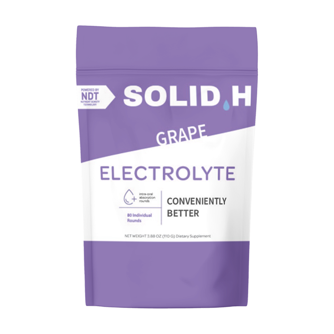 Solid Hydration Electrolyte Tablets, Grape - 80 Rounds