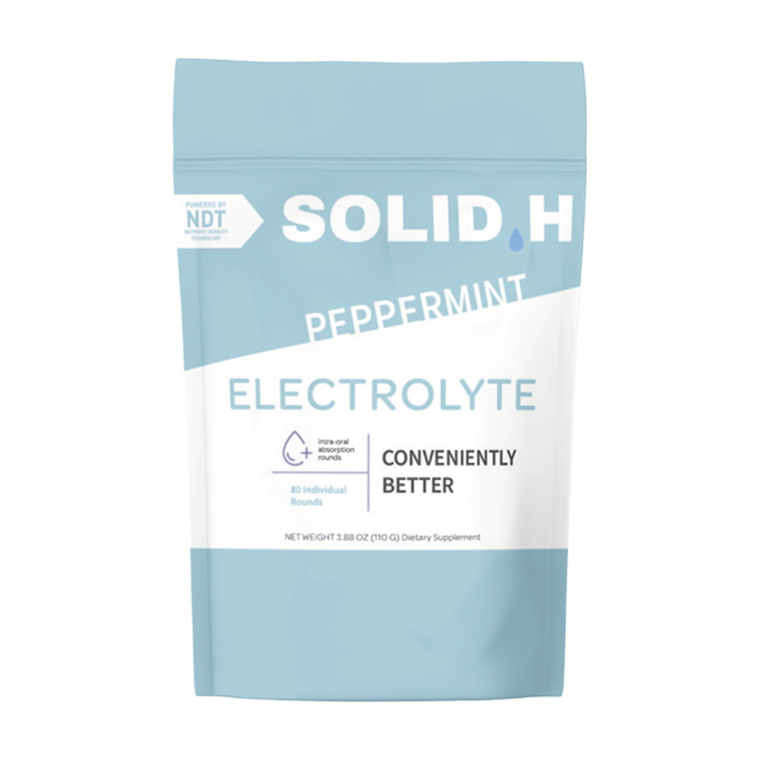 Solid Hydration Electrolyte Tablets, Peppermint - 80 Rounds